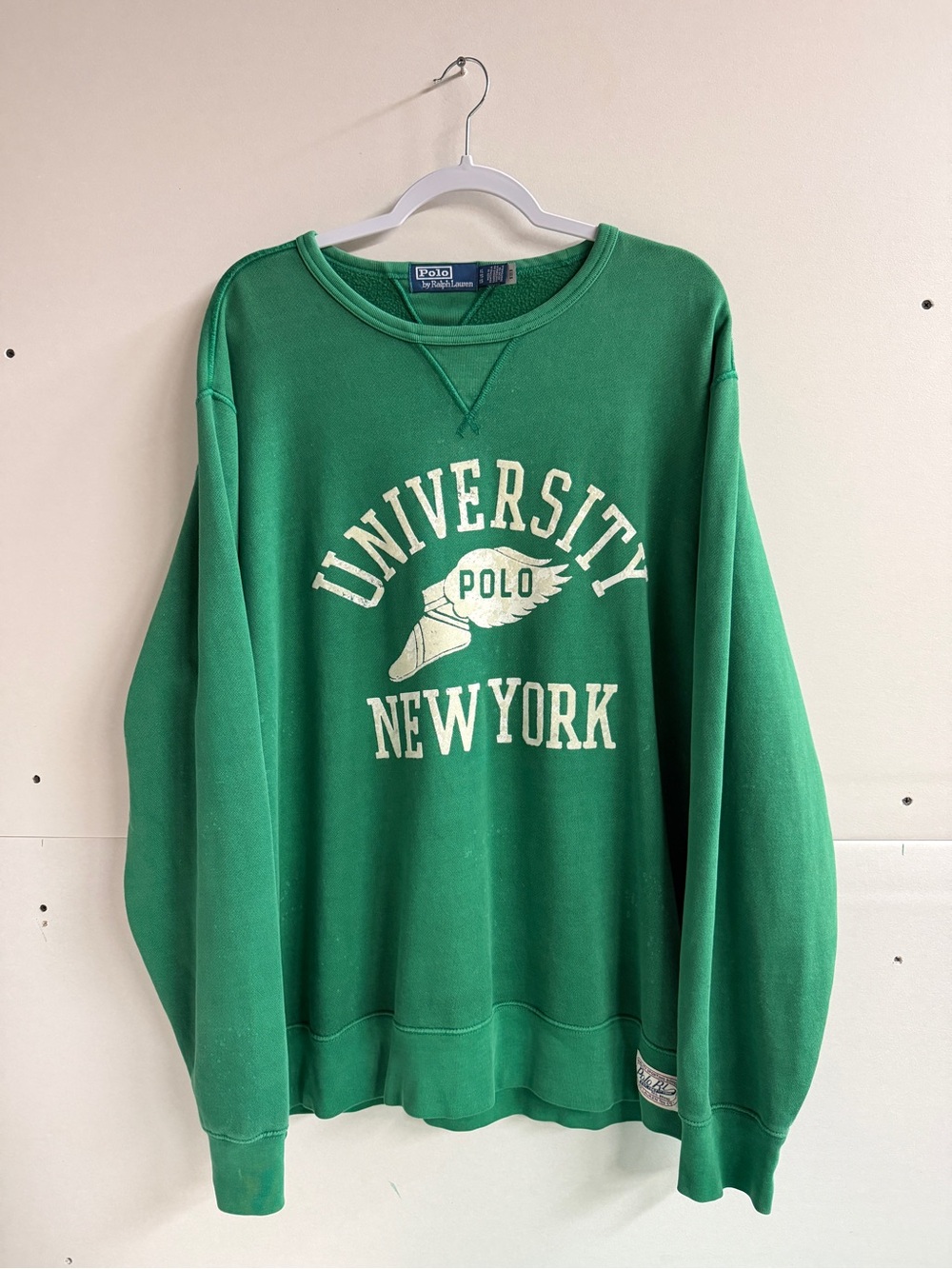 Ralph Lauren Green University New York Crewneck Sweatshirt